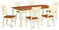 East West Furniture QUPL7-WHI-W 7 Piece Kitchen Table & Chairs Set Consist of a by EastWestFurniture