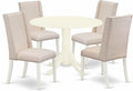 East West Furniture DLFL5-WHI-01 5 Piece Modern Dining Table Set Includes a by EastWestFurniture