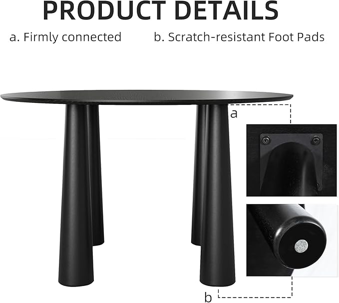 Casaphoria 59" Round Dining Table, Kitchen Table - Image 5