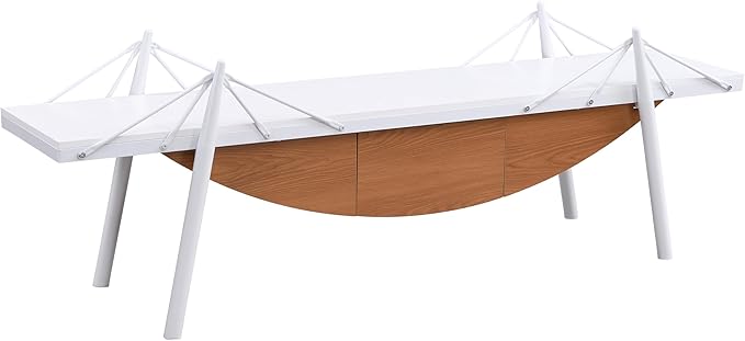 1 Tier Modern Boat-Shaped Bookshelf - Image 6