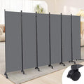 Room Divider 6 Panel Room Dividers/Wheels, Fabric Room Divider Panel by HOMSCREENER