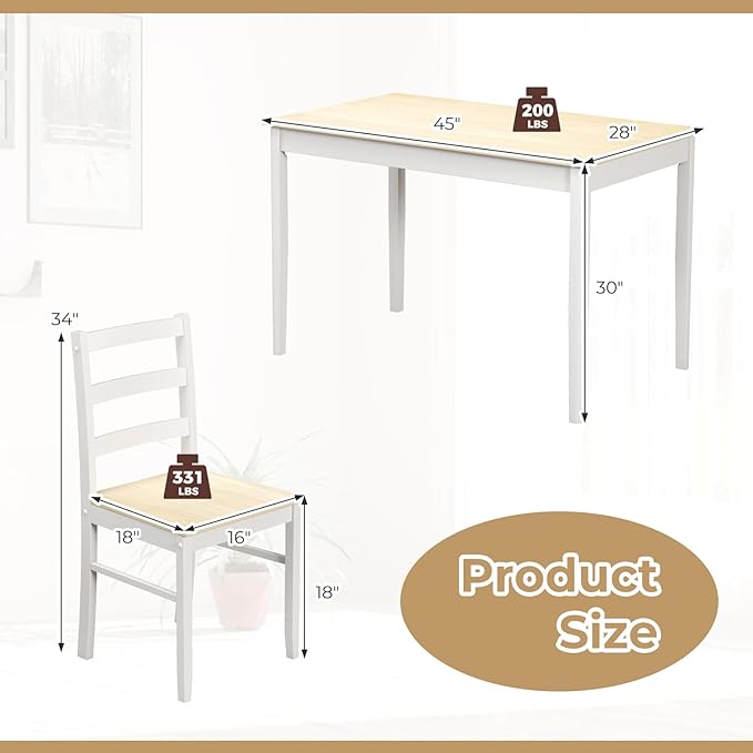 Giantex Dining Table Set for 4, Dining Room Table Set for 4, Breakfast Nook - Image 6