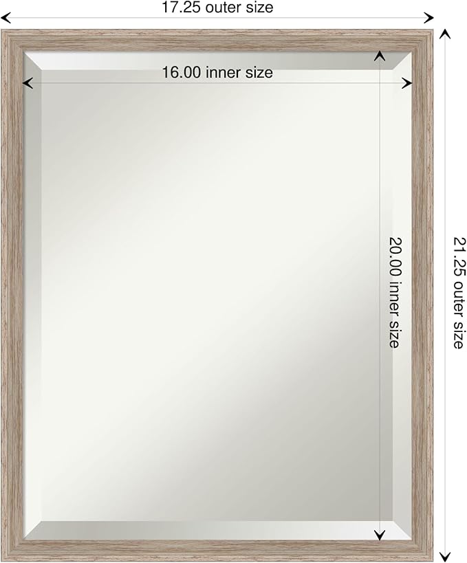 Amanti Art White Bathroom Mirror - Image 4