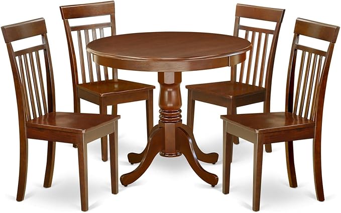 East West Furniture ANCA5-MAH-W 5 Piece Dining Table Set by EastWestFurniture