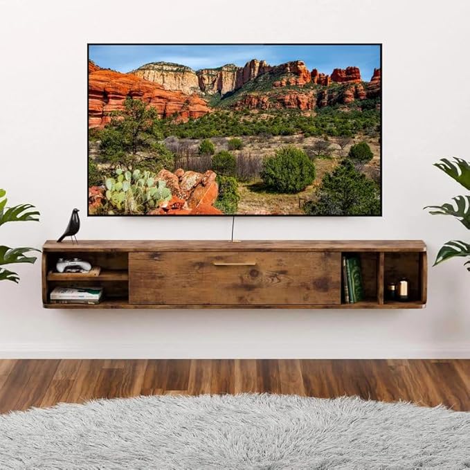 Floating TV Unit, Floating Shelves by TuckTect