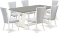 East West Furniture V097VE005-7 7 Piece Modern Dining Table Set Consist of a by EastWestFurniture