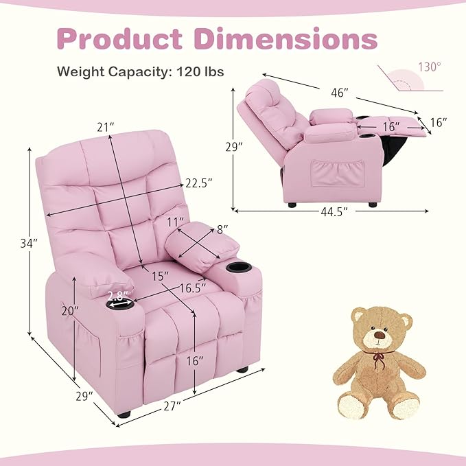Costzon Kids Recliner Chair - Image 3