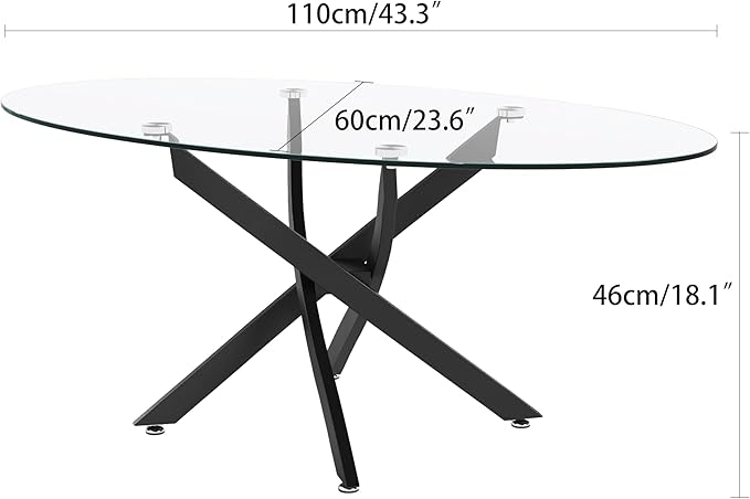 Oval Coffee Table Modern Living Room Table - Image 2