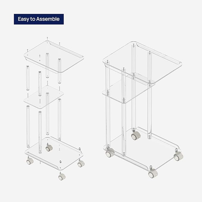 HMYHUM Acrylic C Shaped Table - Image 7