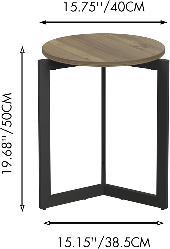 Round Dining Table, 15.75" Small Dinner Table - Image 2