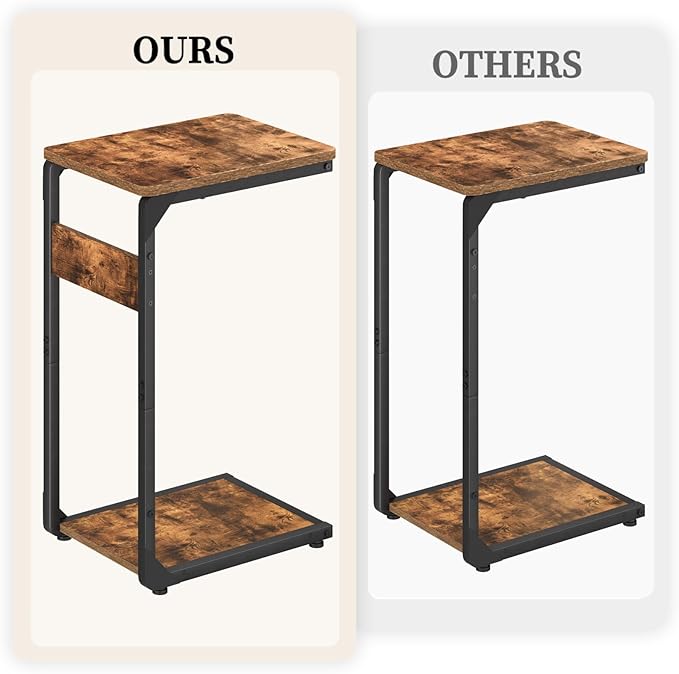 Narrow C-Shaped End Table, Small Side Table - Image 4