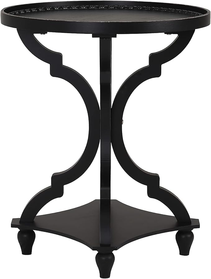 Wnutrees Farmhouse Round Accent End Table, Rustic Side Table Nightstands - Image 6