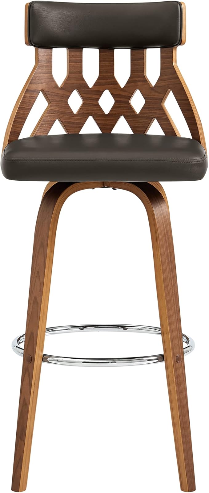 Armen Living Crux Mid Century Modern Swivel Bar Stool - Image 4