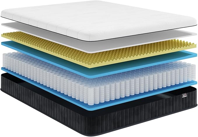Full Mattress, 12 Inch Full Size Mattress Bed in a Box, Memory Foam & Pocket - Image 6