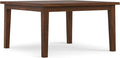 SIMPLIHOME Eastwood Square Dining Table, Solid Wood Walnut Veneer in Walnut by SimpliHome