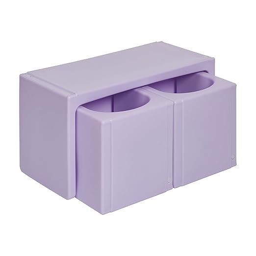 ECR4Kids Tri-Me Table and Cube Chair Set, Light Purple - Image 12