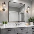 ANDY STAR 36x36 Inch Bronze Bathroom Mirror, Rounded Square Oil Rubbed Bronze by ANDYSTAR