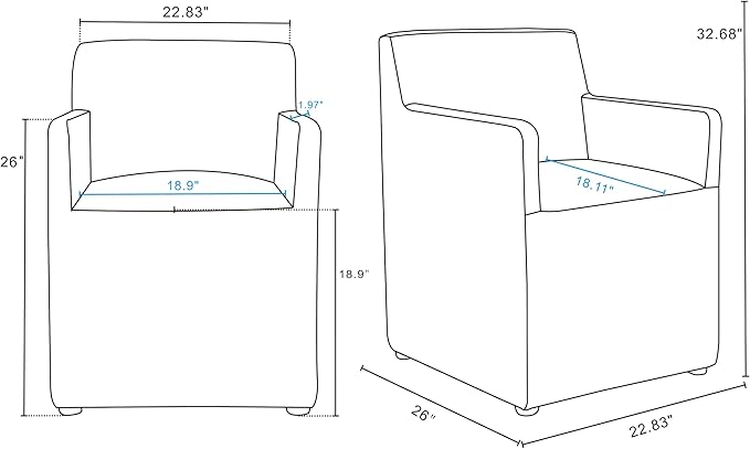 Manhattan Comfort Anna Square Modern Dining Chair - Image 4