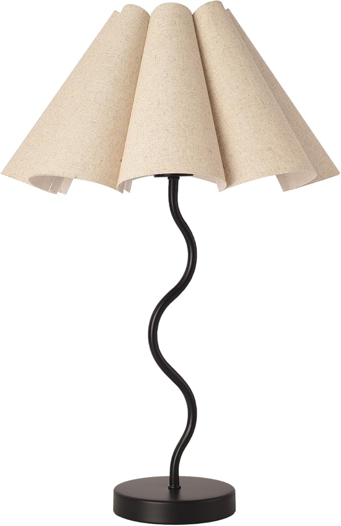 KUNJOULAM Small Table Lamp, Bedside Nightstand Lamp by KUNJOULAM