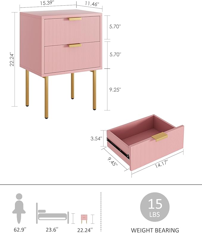 Nightstand, Morden Bedside Table - Image 2