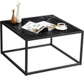 SAYGOER Black Coffee Table Small Square Coffee Table Simple Modern Center Table by Saygoer