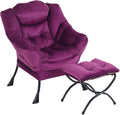LITA Lazy Chair with Ottoman, Modern Accent Leisure Upholstered Sofa Chair by LITA