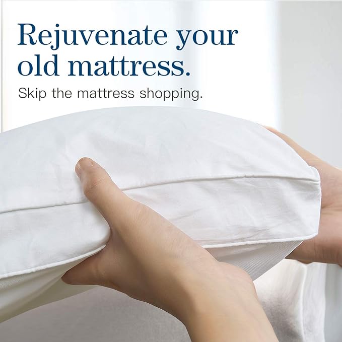 COONP California King Mattress Topper, Extra Thick Pillowtop, Cooling Plush - Image 5