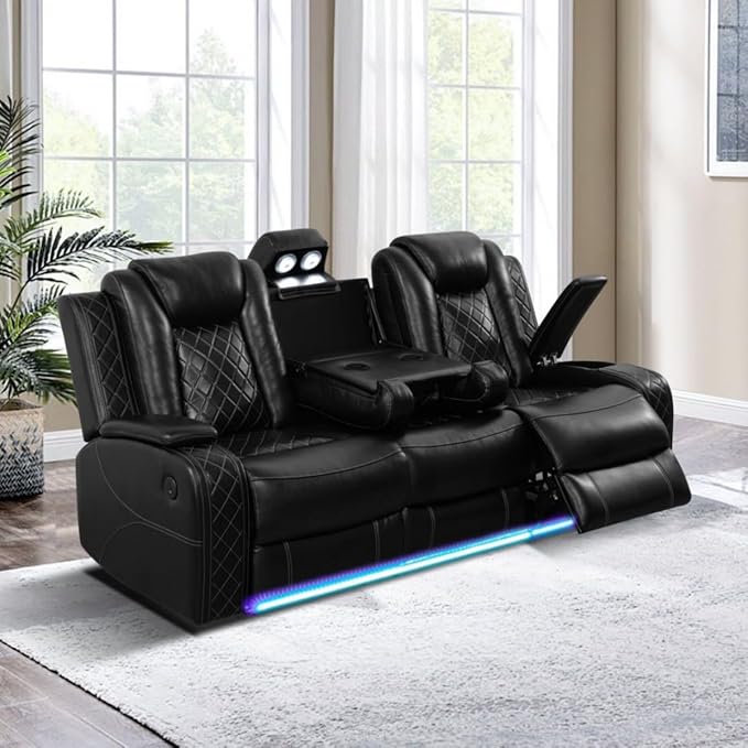 Electric Power Recliner Sofa Living Room Furniture, Comfy Home Theater by Unknown