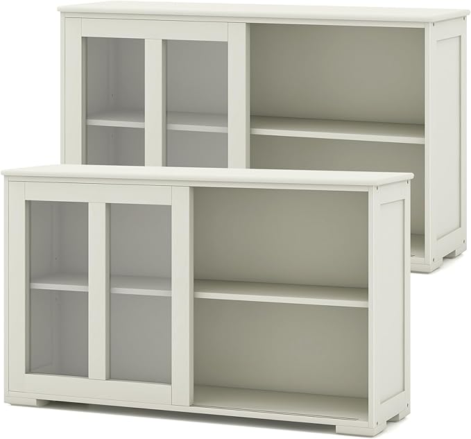Costzon Sideboard Buffet Cabinet of 2, Wooden Kitchen Storage Cabinet by Costzon
