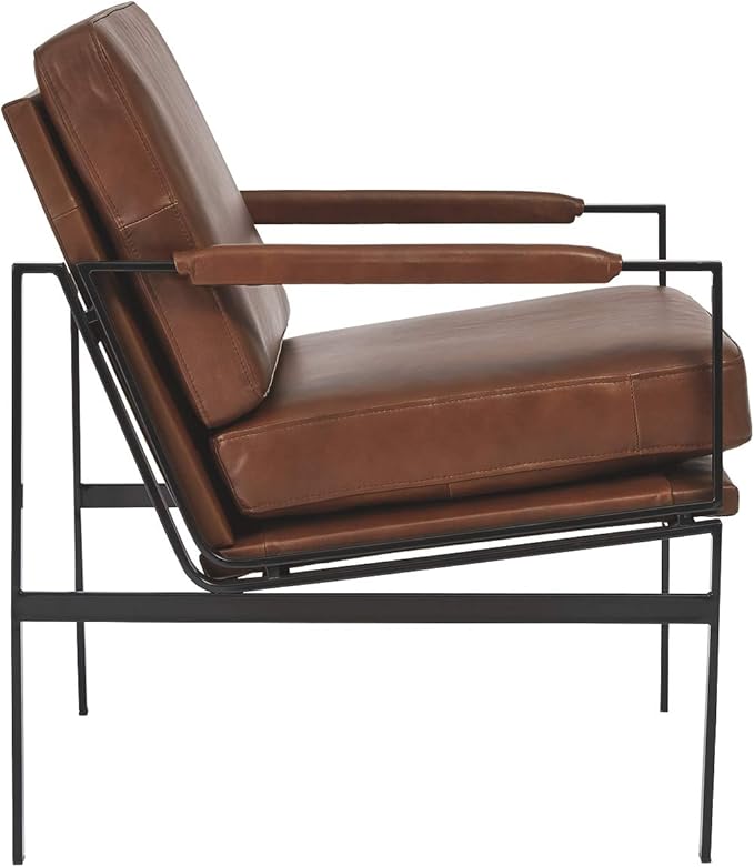 Signature Design by Ashley Puckman Mid-Century Modern Leather Accent Chair - Image 10
