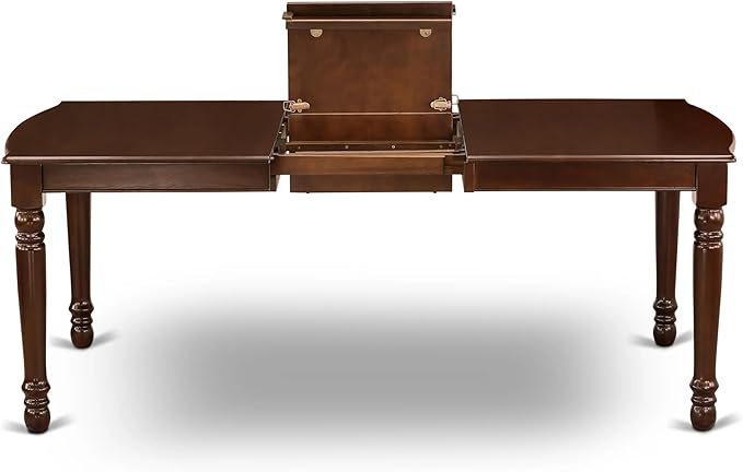 East West Furniture DODA7-MAH-13 7 Piece Kitchen Table Set Includes a Rectangle - Image 5