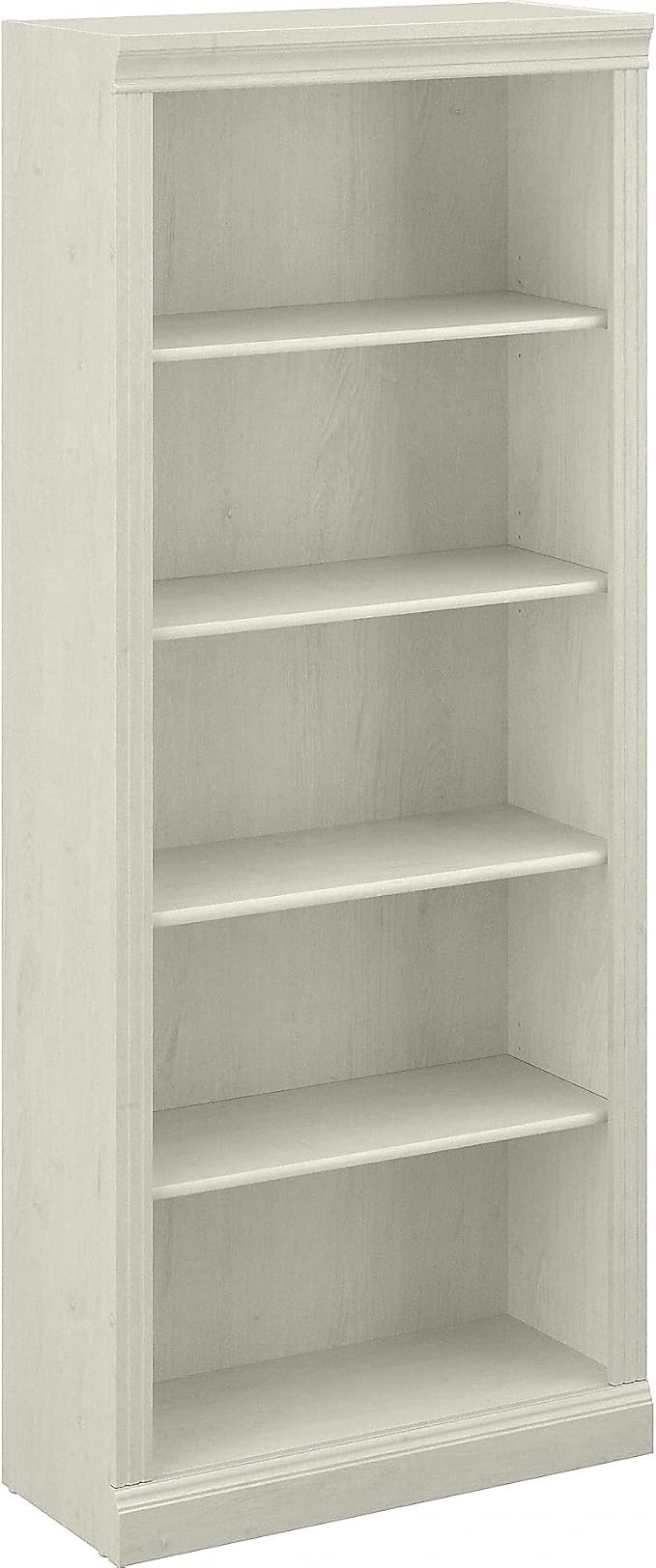 Bush Furniture Saratoga Tall 5 Shelf Bookcase in Linen White Oak, Home Office by BushHome