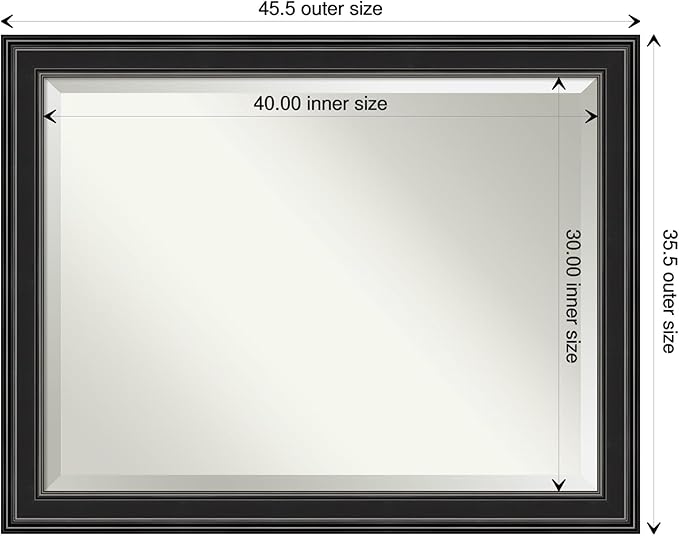 Amanti Art Black Bathroom Mirror - Image 4