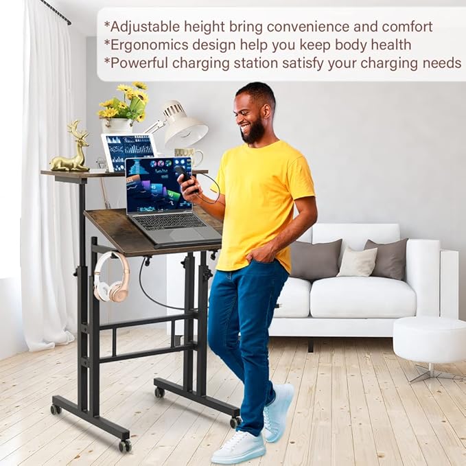 Hadulcet Mobile Standing Desk - Image 6