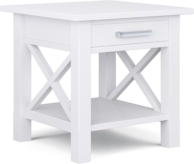 SIMPLIHOME Kitchener SOLID WOOD 21 inch Wide Square Contemporary End Table in by SimpliHome