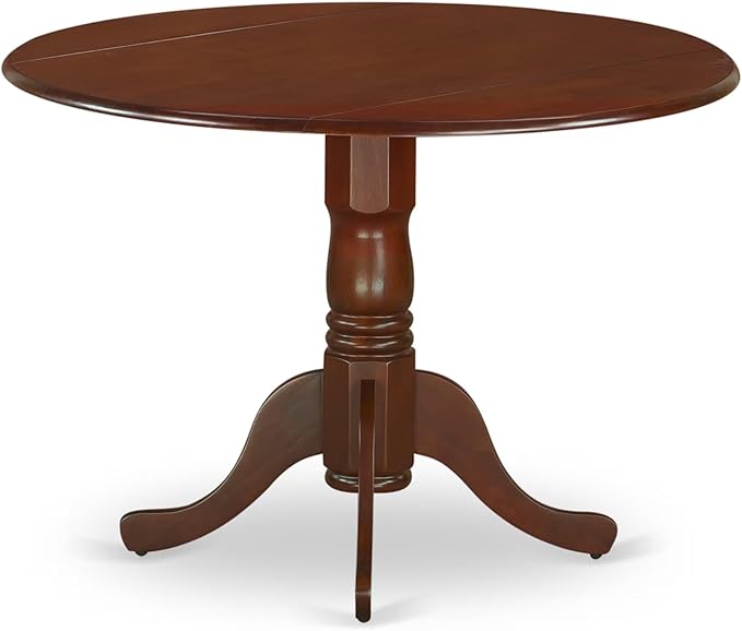East West Furniture DLAS3-MAH-26 3 Piece Mid Century Modern Dining Table Set - Image 5