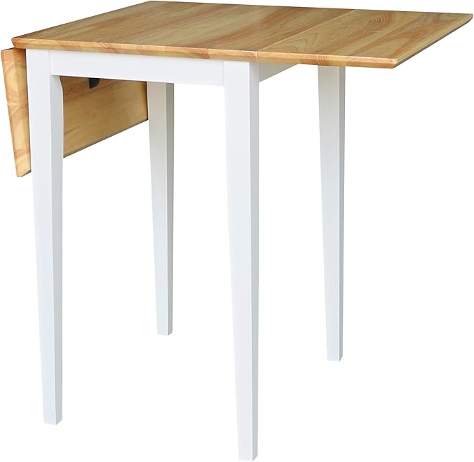 IC International Concepts, Solid Wood Small Drop Leaf Dining Table, Solid Real - Image 6