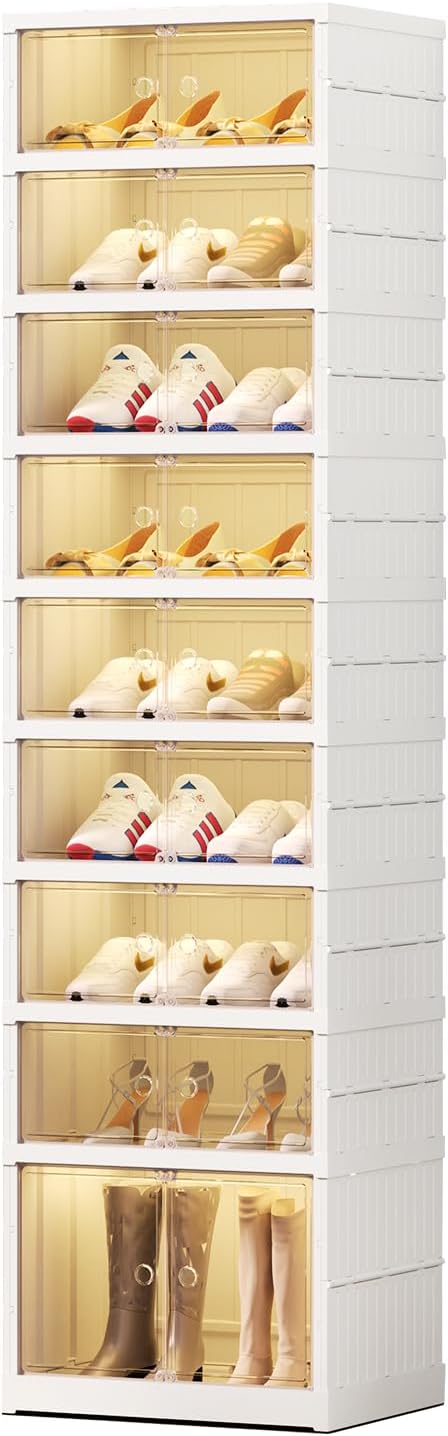 9 Tier Foldable Shoe Rack Organizer by EHAMILY