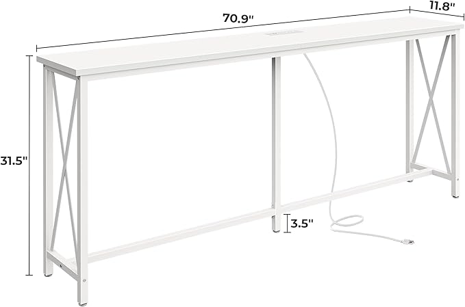 SUPERJARE 70 Inch Console Table - Image 3