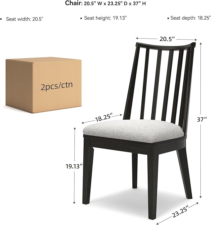 Signature Design by Ashley Galliden Urban Upholstered Armless Dining Chair - Image 3