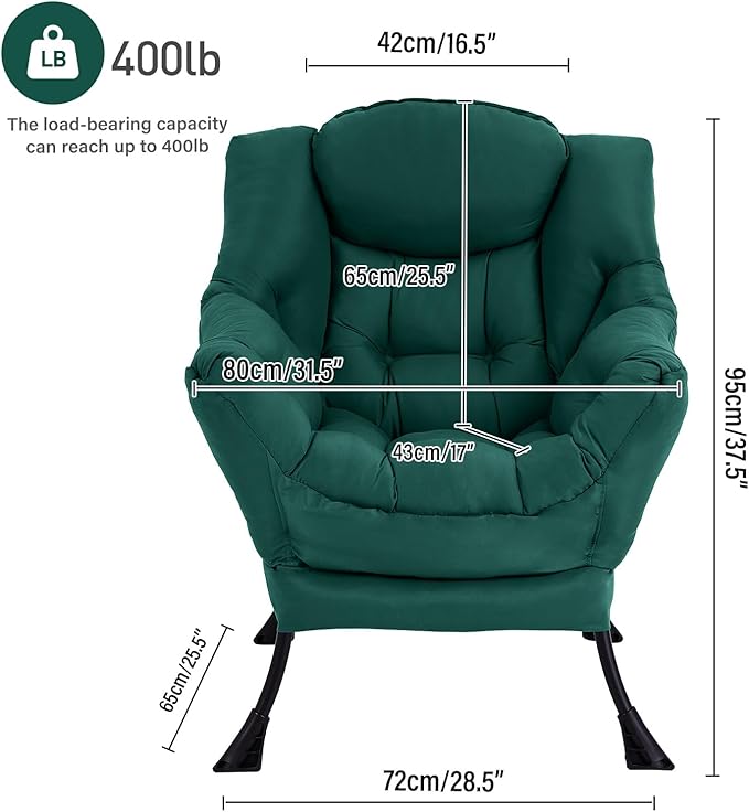 Lazy Chair, Reading Armchair, Large Modern Lounge Accent Chair, Leisure Sofa - Image 2