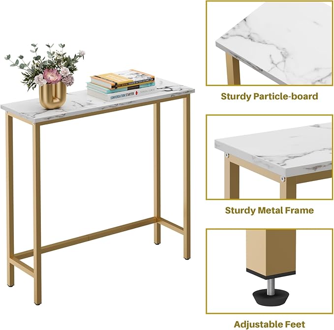 HollyHOME Narrow Hallway Table, 29.5" Small Console Stand, Slim Entryway Table - Image 4