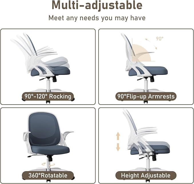 Home Office Chair Work Desk Chair Comfort Ergonomic Swivel Computer Chair - Image 7