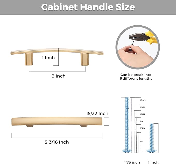 15 Pack Cabinet Handles 3" Hole Center - Image 3