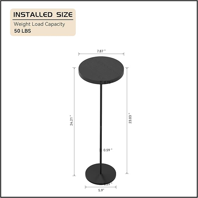 Drink Table, Round Pedestal - Image 2