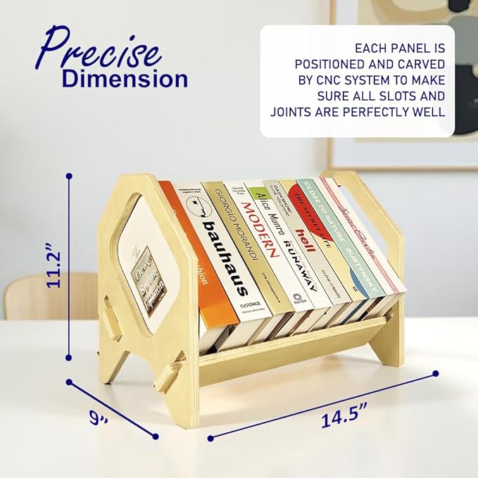 Desktop Bookshelf, Stackable Book Organizer - Image 2