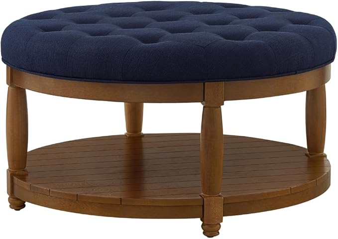 24KF Upholstered Round Coffee Table - Image 3
