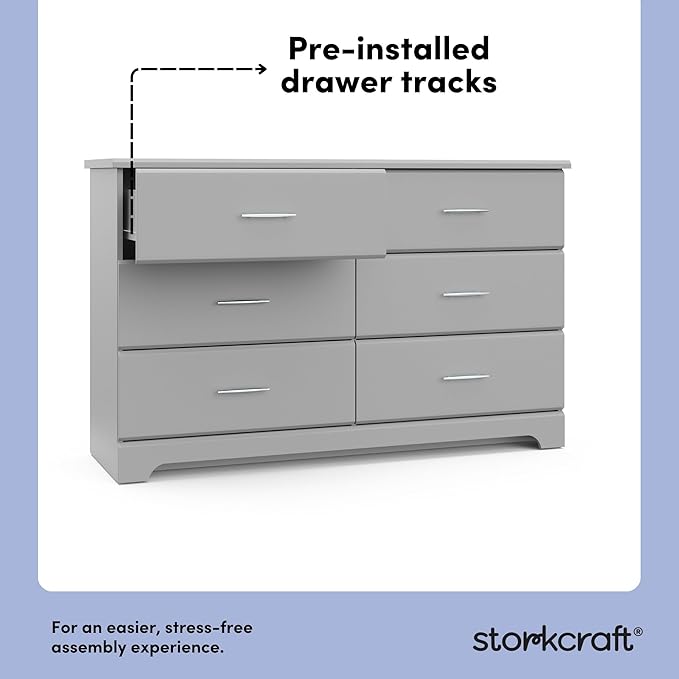 Storkcraft Brookside 6-Drawer Dresser – GREENGUARD Gold Certified, Nursery & - Image 5