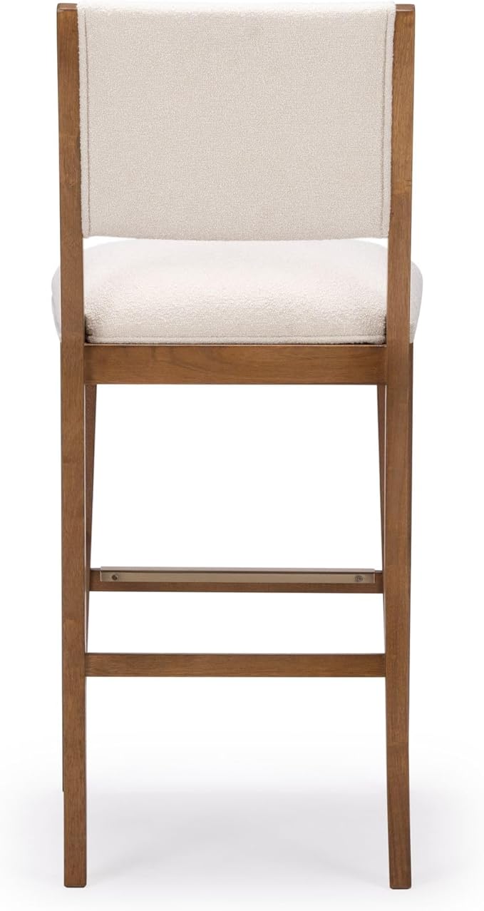 Plank+Beam Sereno Bar Stool, Sturdy Wood Modern Kitchen Bar Height Stool - Image 5