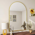 BEAUTYPEAK 24"x36" Arch Bathroom Mirror, Wall Mounted Vanity Metal Frame Mirror by BEAUTYPEAK